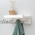 Bamboo Wall Mount Shelf with Zinc Alloy Hooks for Bedroom, Living Room   323328415731